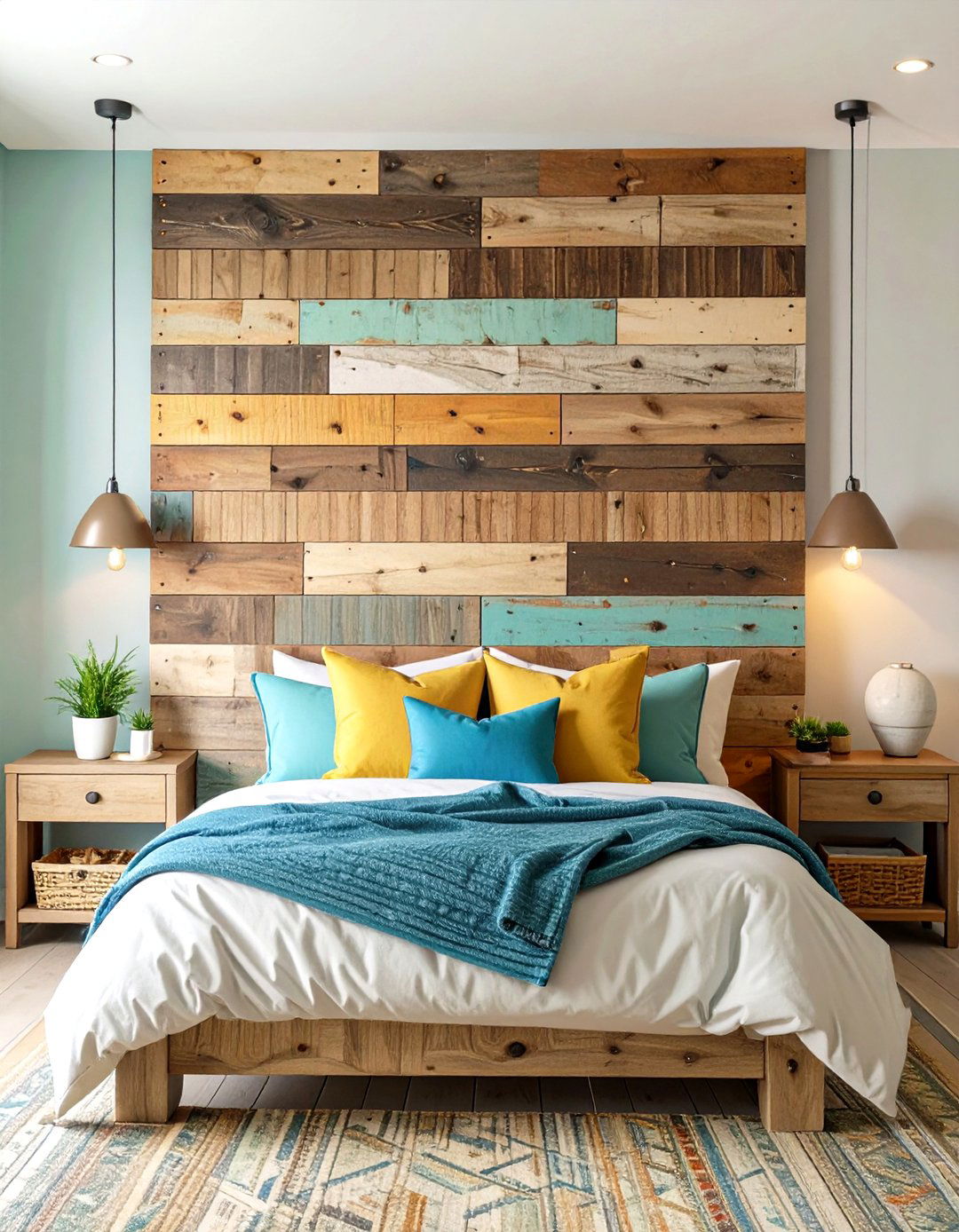 Teenage Boy Bedroom with a DIY Headboard - 30 teenage boy bedroom ideas