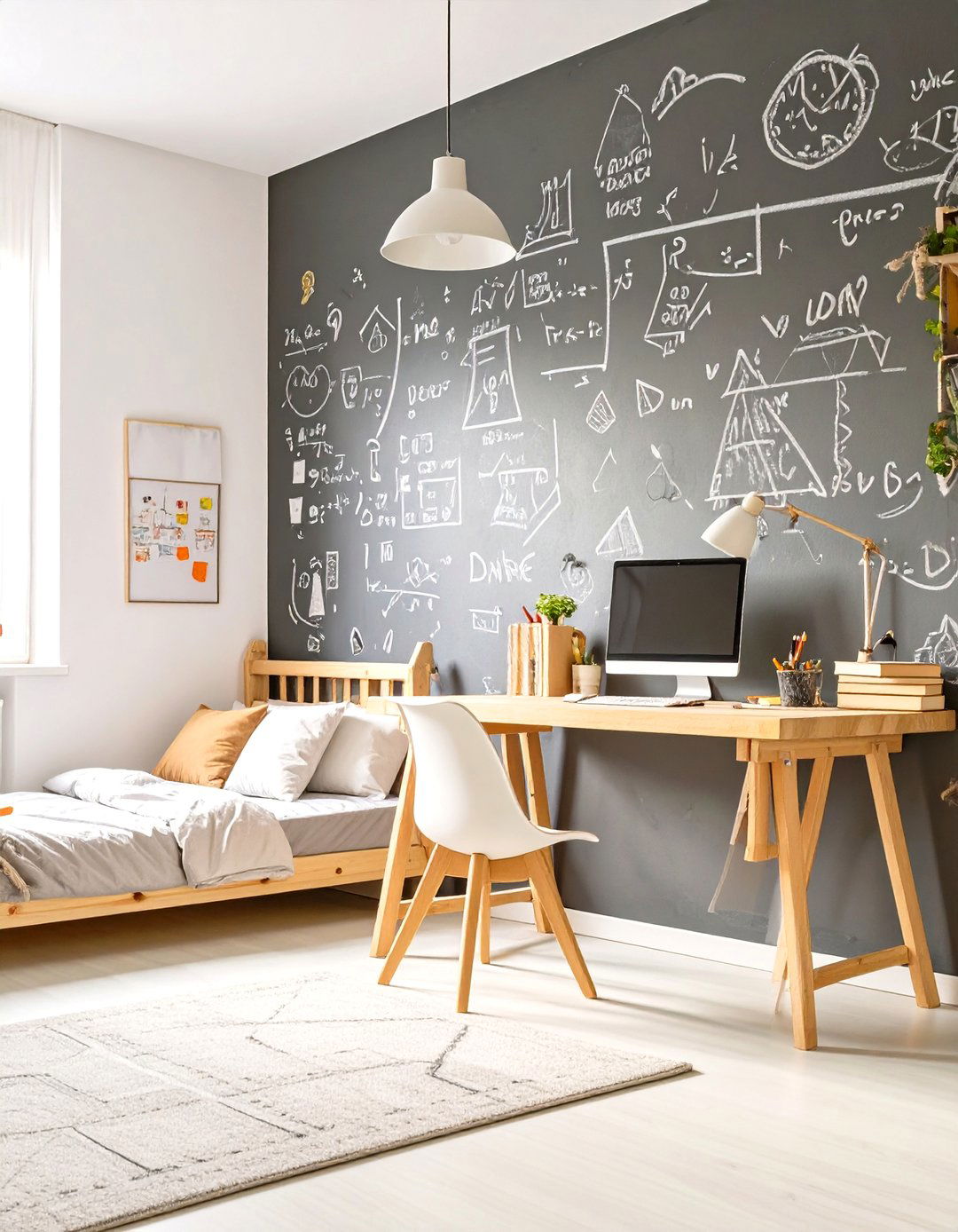 Teenage Boys Room Featuring a Chalkboard Wall - 30 teenage boys room ideas