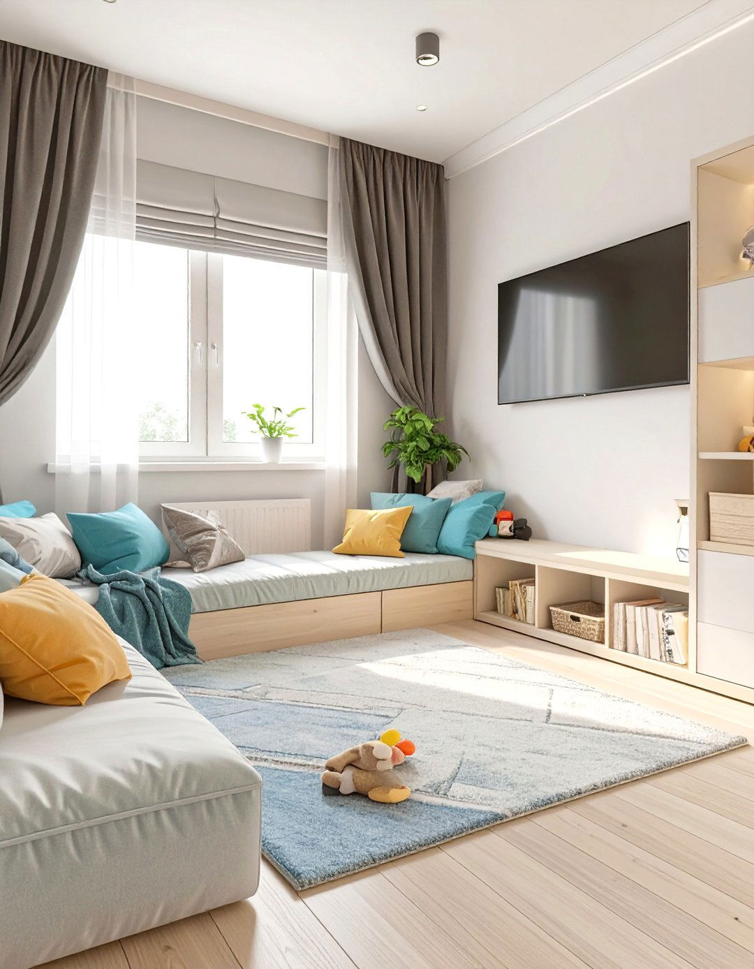 Teenage Boys Room with a Cozy Movie Corner - 30 teenage boys room ideas