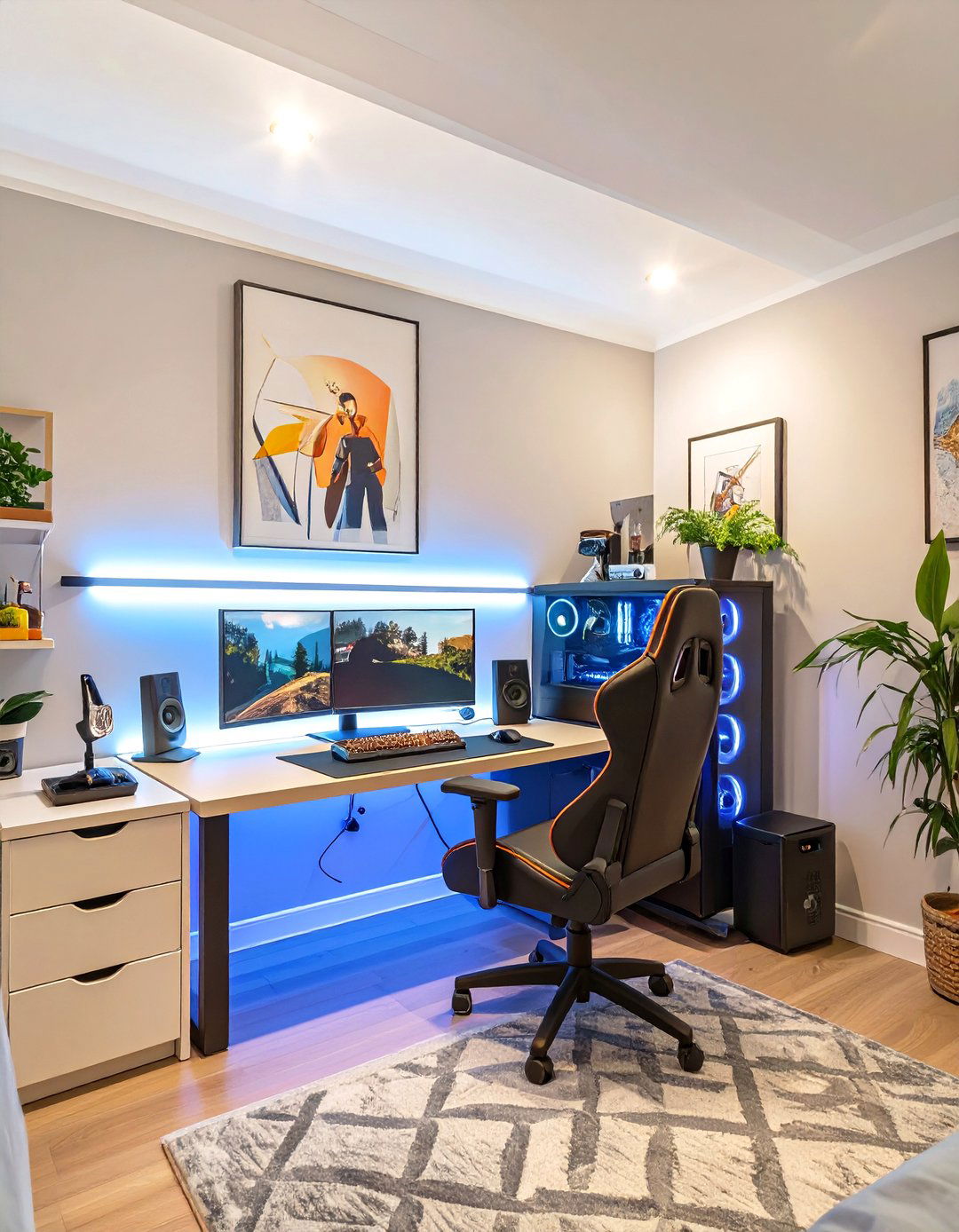 Teenage Boys Room with a Dedicated Gaming Station - 30 teenage boys room ideas