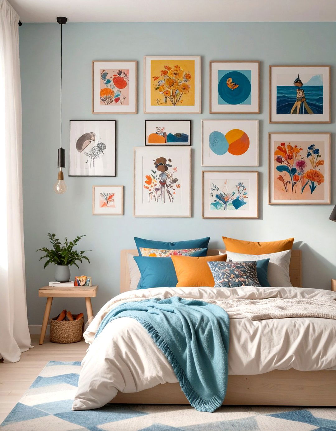 Teenage Boys Room with a Personal Art Gallery Wall - 30 teenage boys room ideas