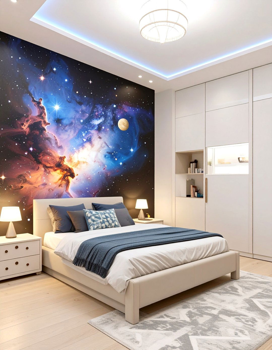 Teenage Boys Room with a Space and Galaxy Theme - 30 teenage boys room ideas