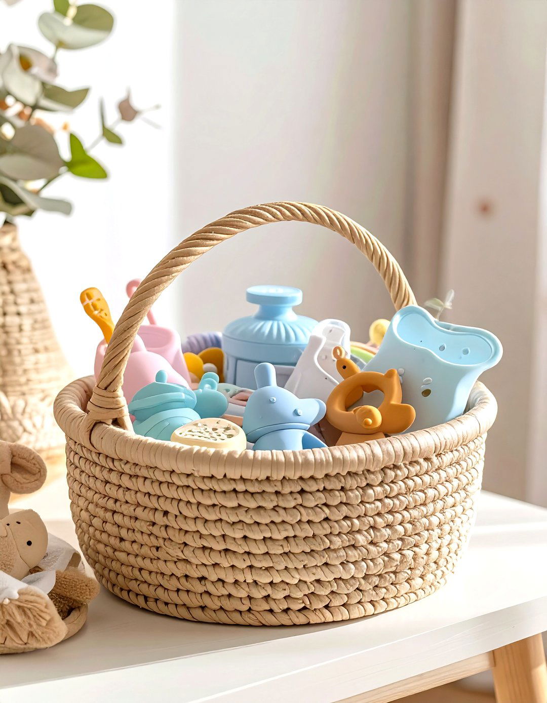 Teething Troubles Relief Basket - 30 unique baby shower basket ideas