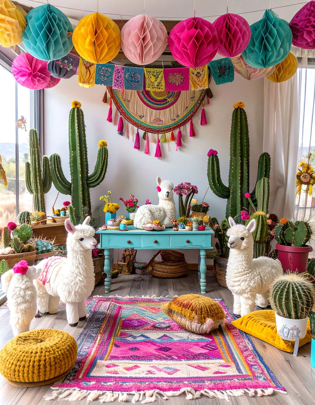 Tema de Llama y Cactus - 30 ideas para baby shower