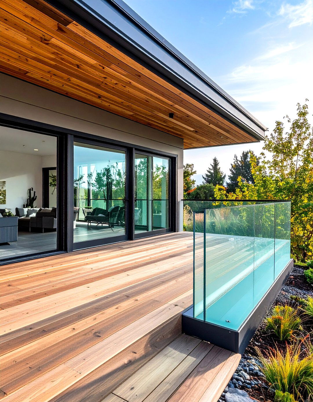 Tempered Glass Panel Deck Skirting - 30 porch skirting deck skirting ideas