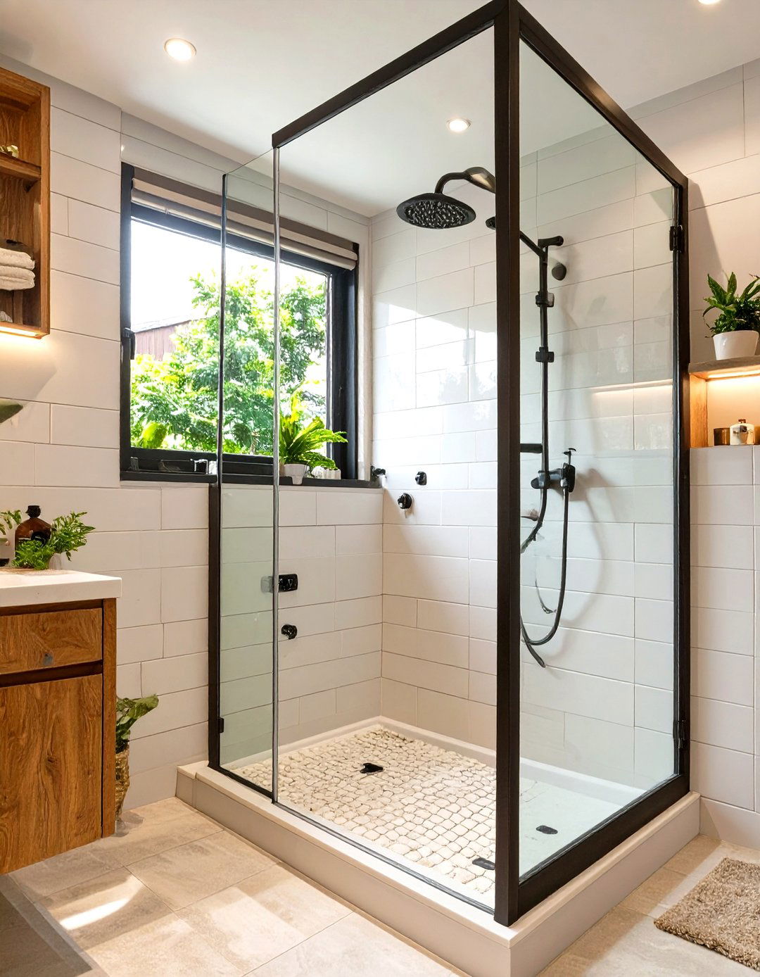 Tempered Glass Window in Shower - 30 window in shower ideas