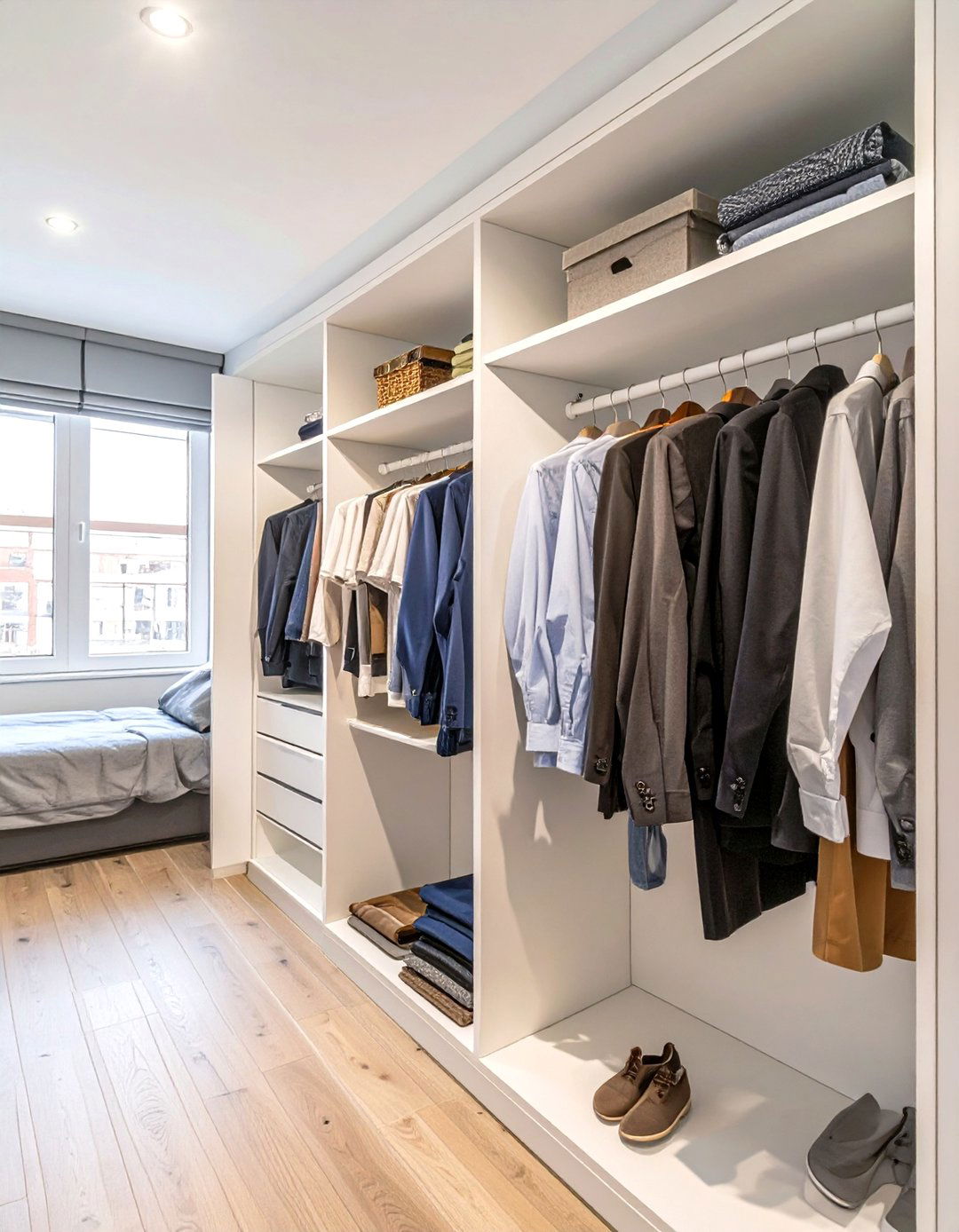 Tension Rod for Extra Hanging Space - 30 single dorm room ideas