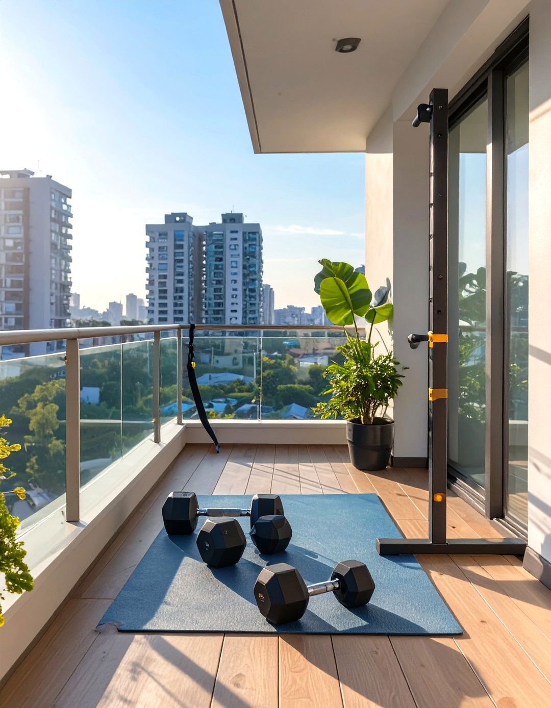 Terrace Workout Nook - 30 outdoor gym ideas