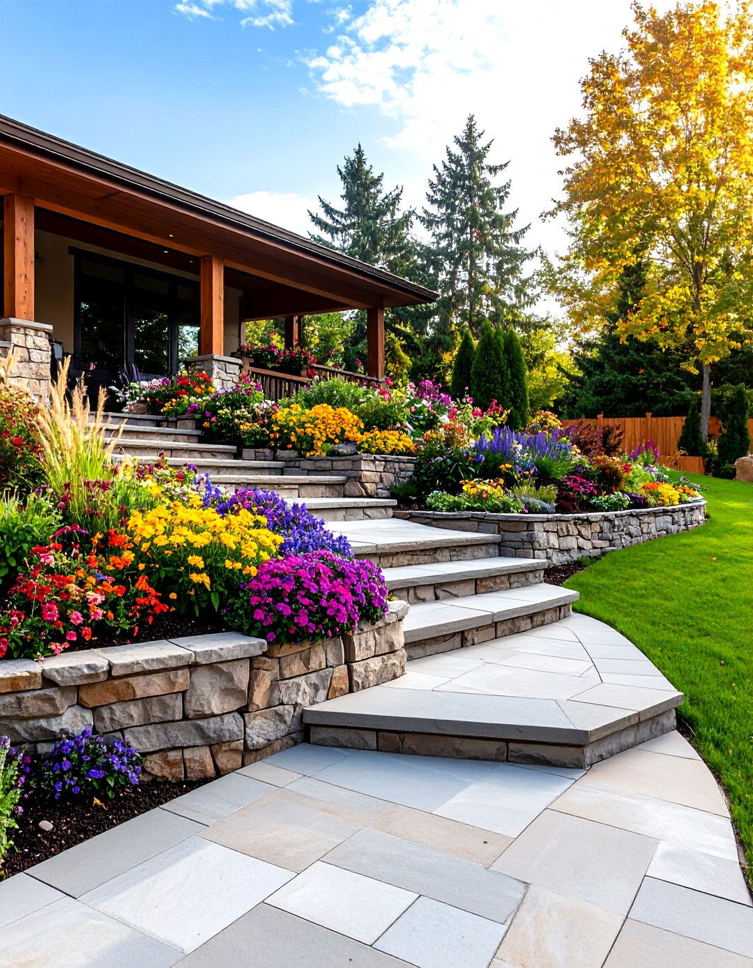 Terraced Garden Bed Patio Border - 30 patio border ideas