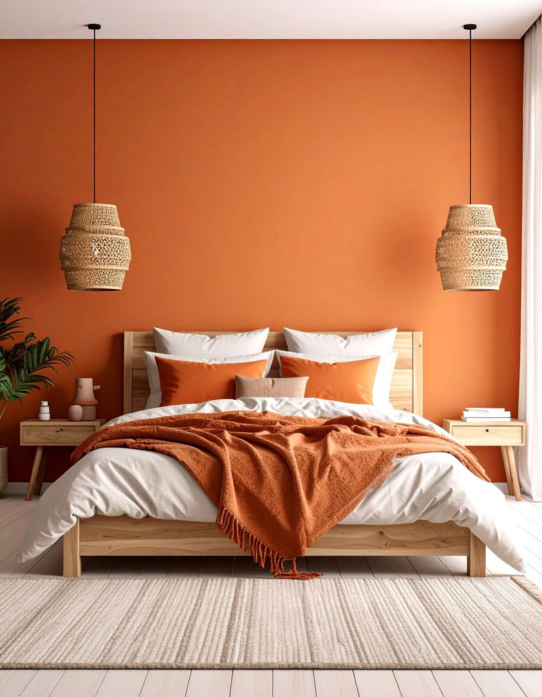 Terracotta Bedroom Accent Wall - 30 accent wall color ideas