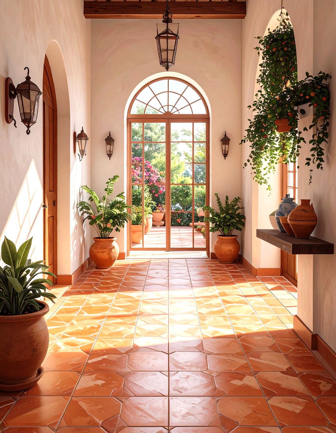 Terracotta Floor Tiles - 30 spanish interior design ideas