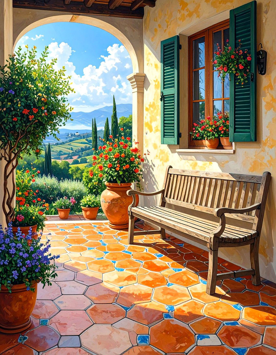 Terracotta Floor Tiles - 30 tuscan interior design ideas