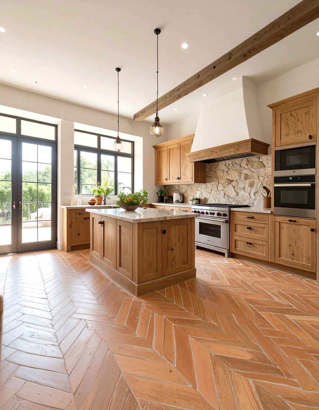 Terracotta Floor Tiles in a Tuscan Kitchen - 30 tuscan kitchen design ideas