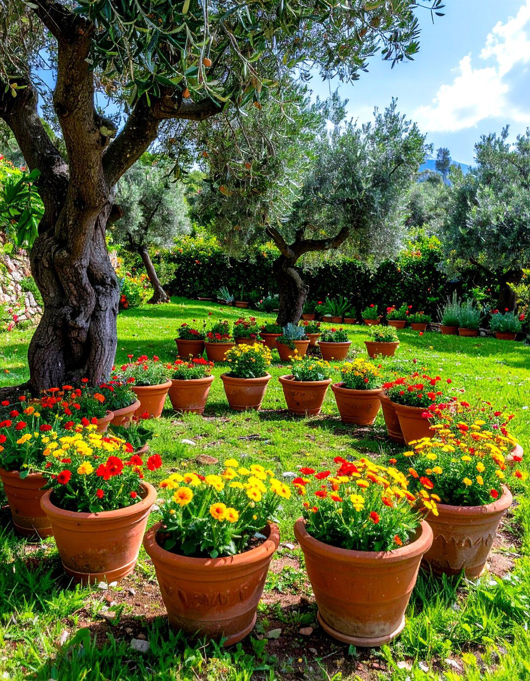 Terracotta Pot Border - 30 landscape tree ring ideas