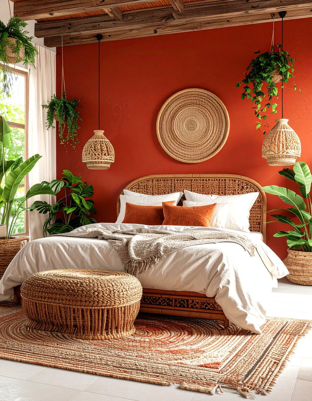 Terracotta Red Bedroom - 30 red bedroom ideas