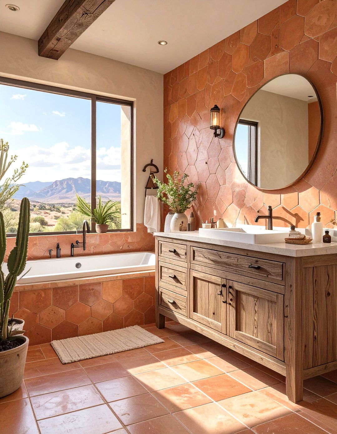 Terracotta Tile Bathroom Flooring - 30 bathroom flooring ideas