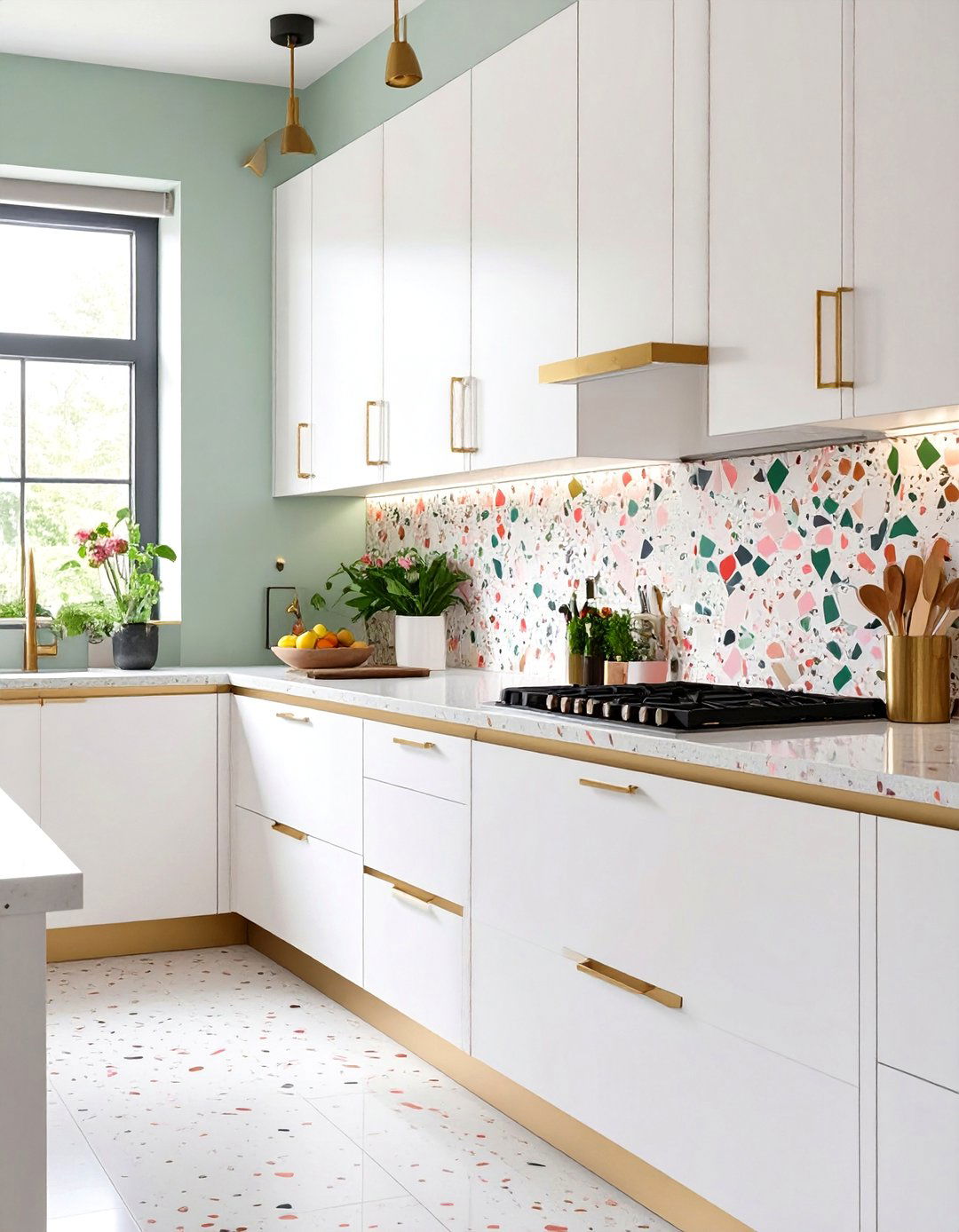 Terrazzo Backsplash - 30 backsplash behind stove ideas