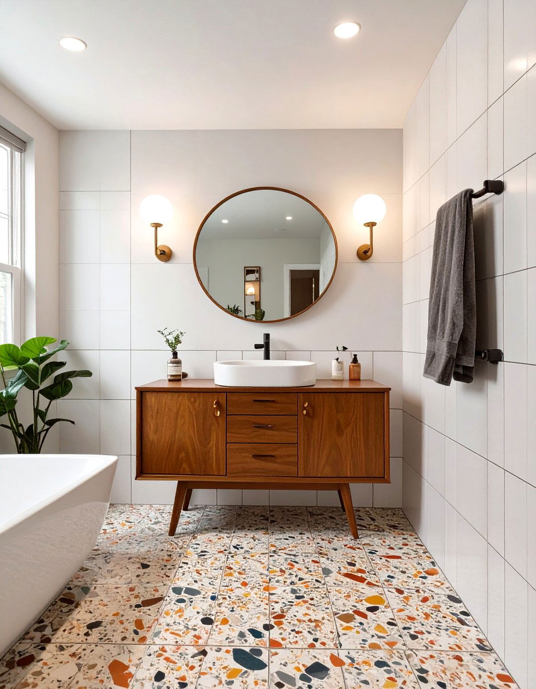 Terrazzo Bathroom Tile Floor - 30 bathroom tile floor ideas