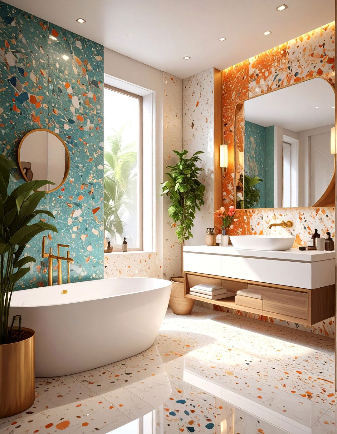 Terrazzo Bathroom Wall Panels - 30 bathroom wall panels ideas