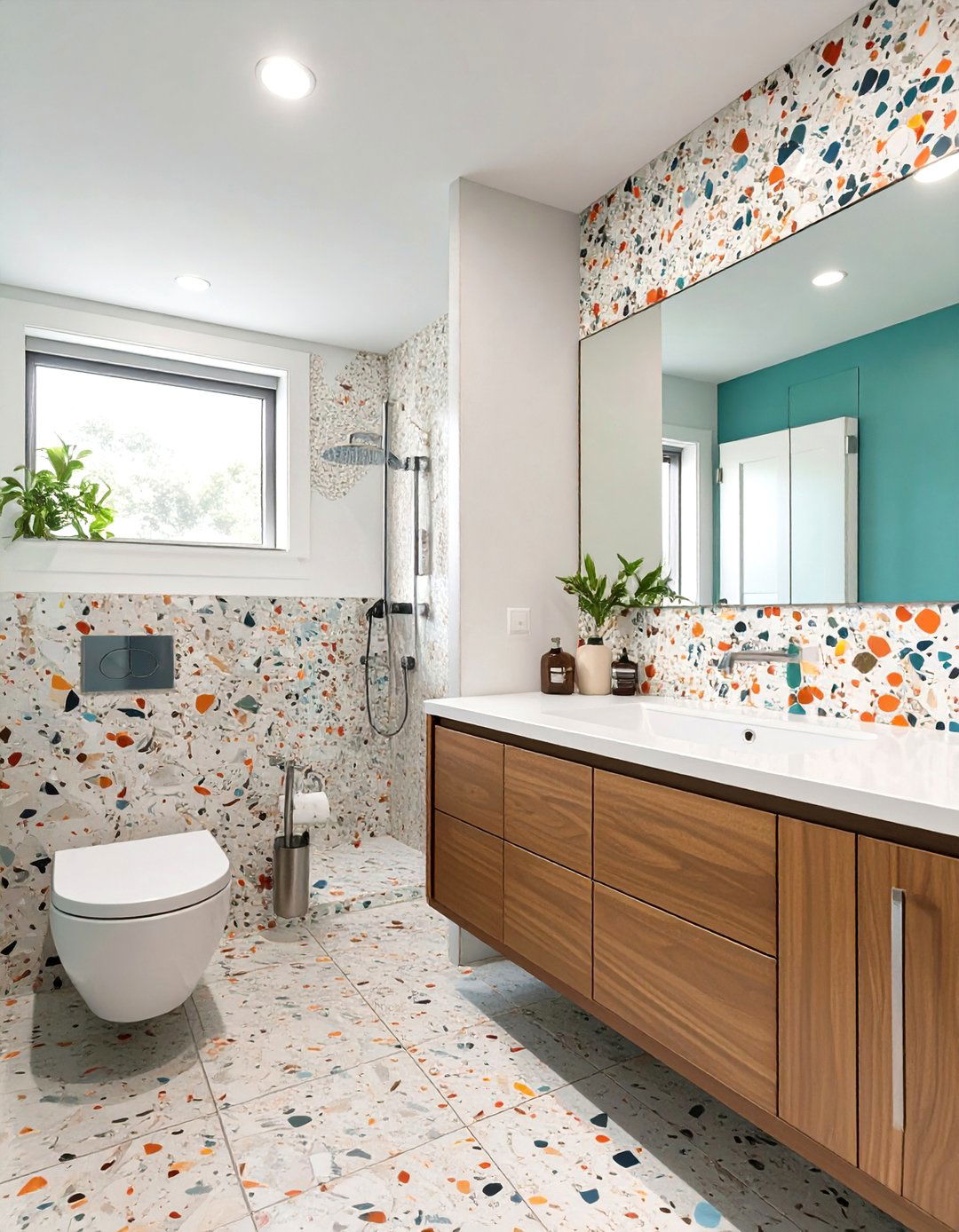 Terrazzo Bathroom Walls - 30 bathroom wall ideas