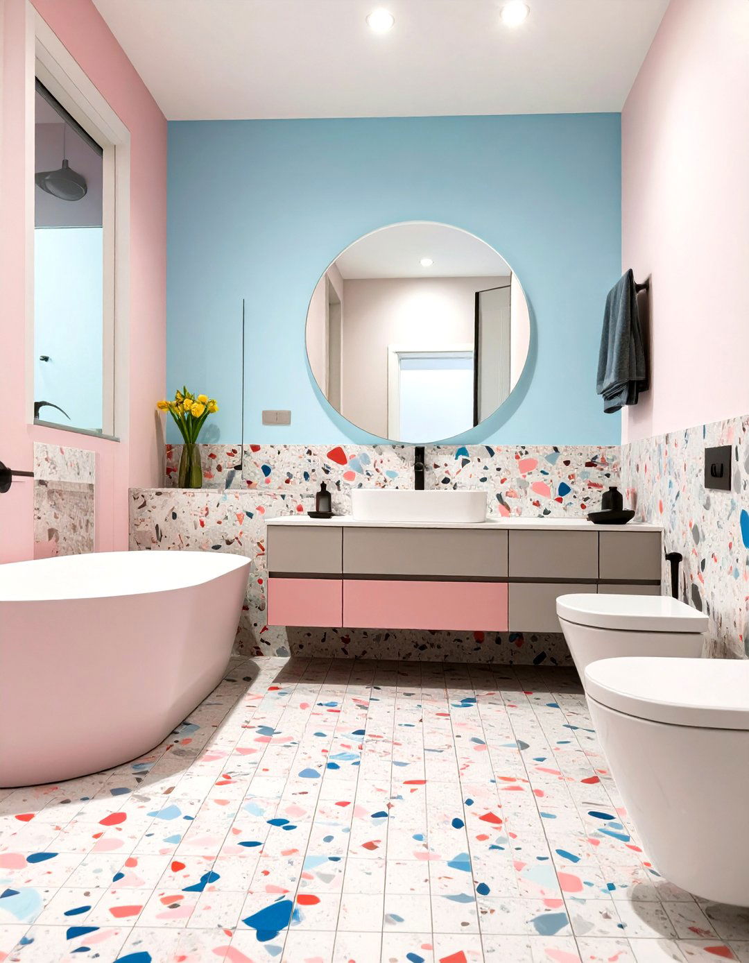 Terrazzo Floor and Wall Wet Room - 30 wet room bathroom ideas