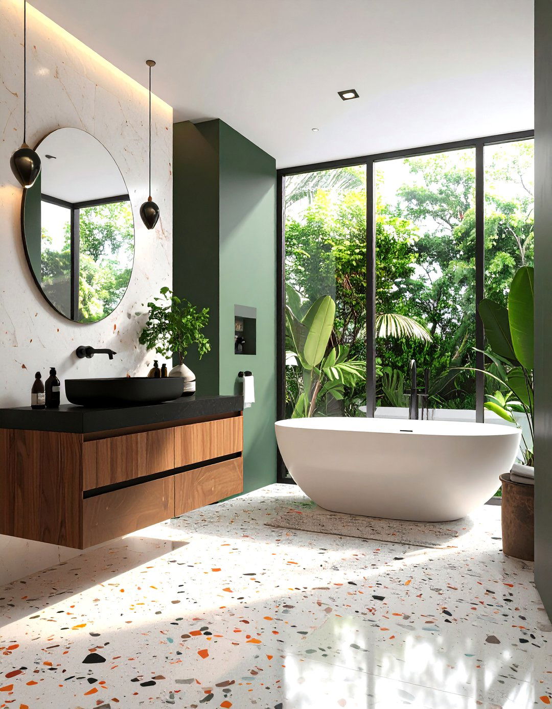 Terrazzo Fun Bathroom - 30 5x8 bathroom remodel ideas