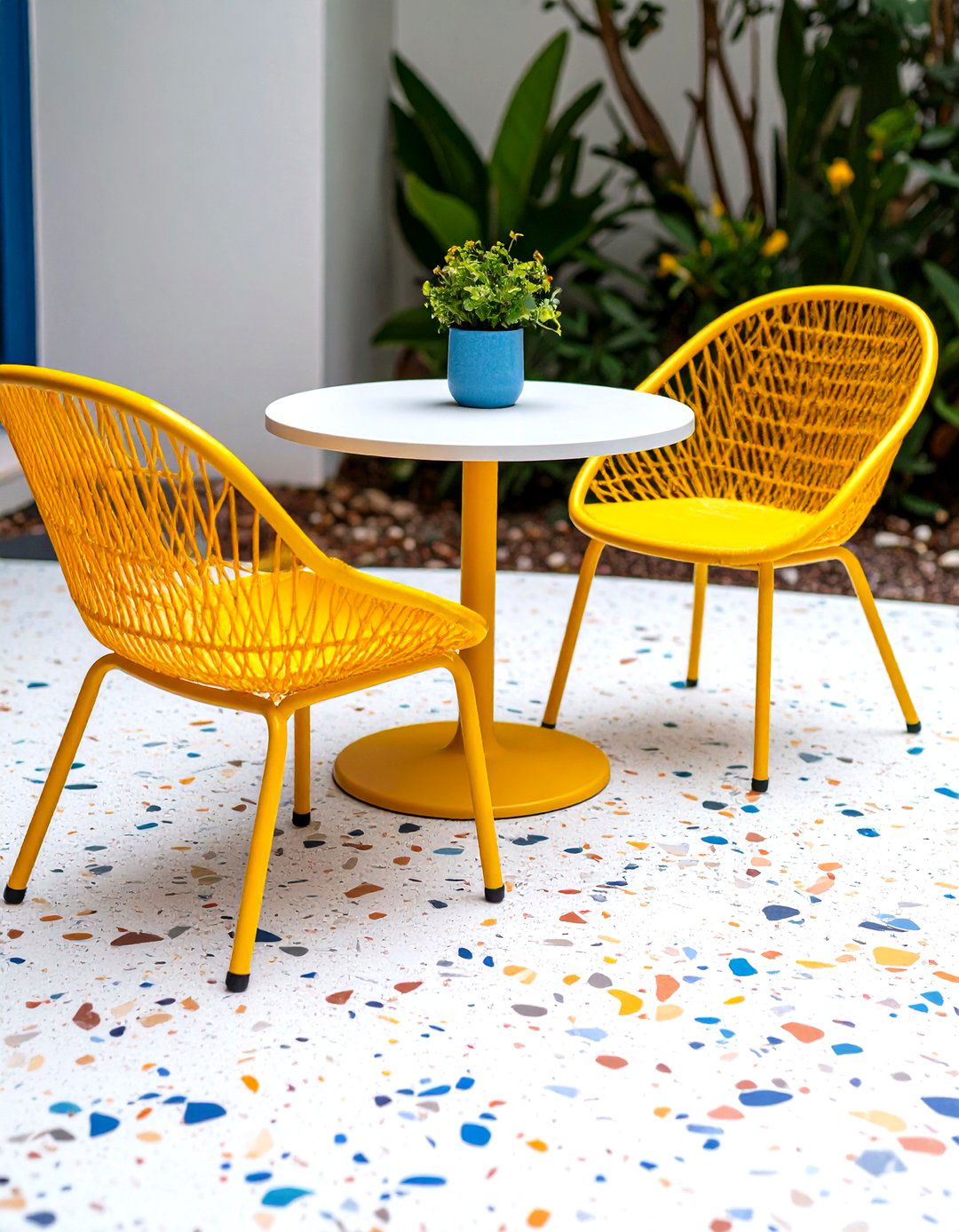 Terrazzo Look Porcelain Patio Tile - 30 patio tile ideas