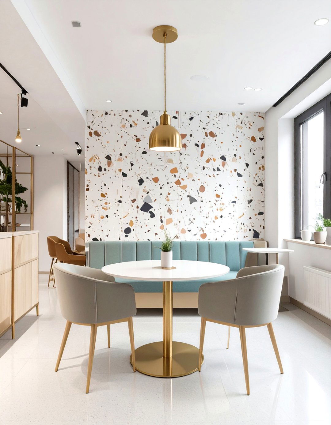 Terrazzo Pattern Office Wallpaper - 30 office wallpaper ideas