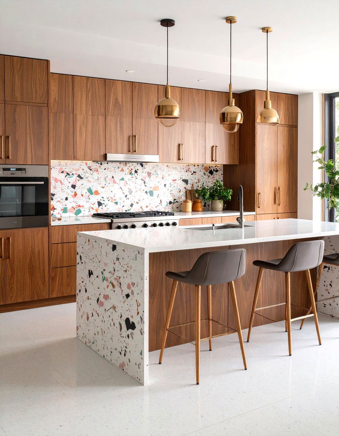 Terrazzo Slab Kitchen Backsplash - 30 kitchen backsplash ideas 2025