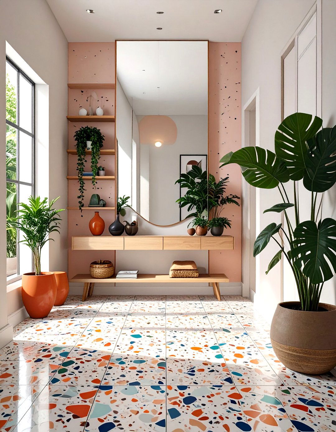 Terrazzo Style Porcelain Tile - 30 modern entryway tile ideas