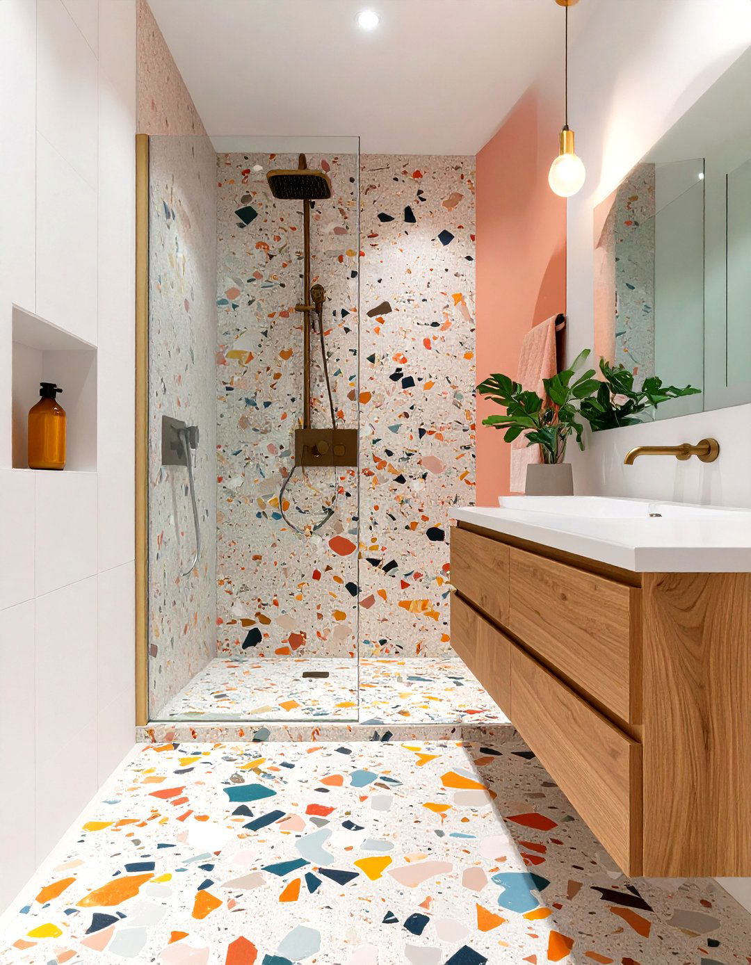 Terrazzo Tile Bathroom - 30 how to design a bathroom ideas
