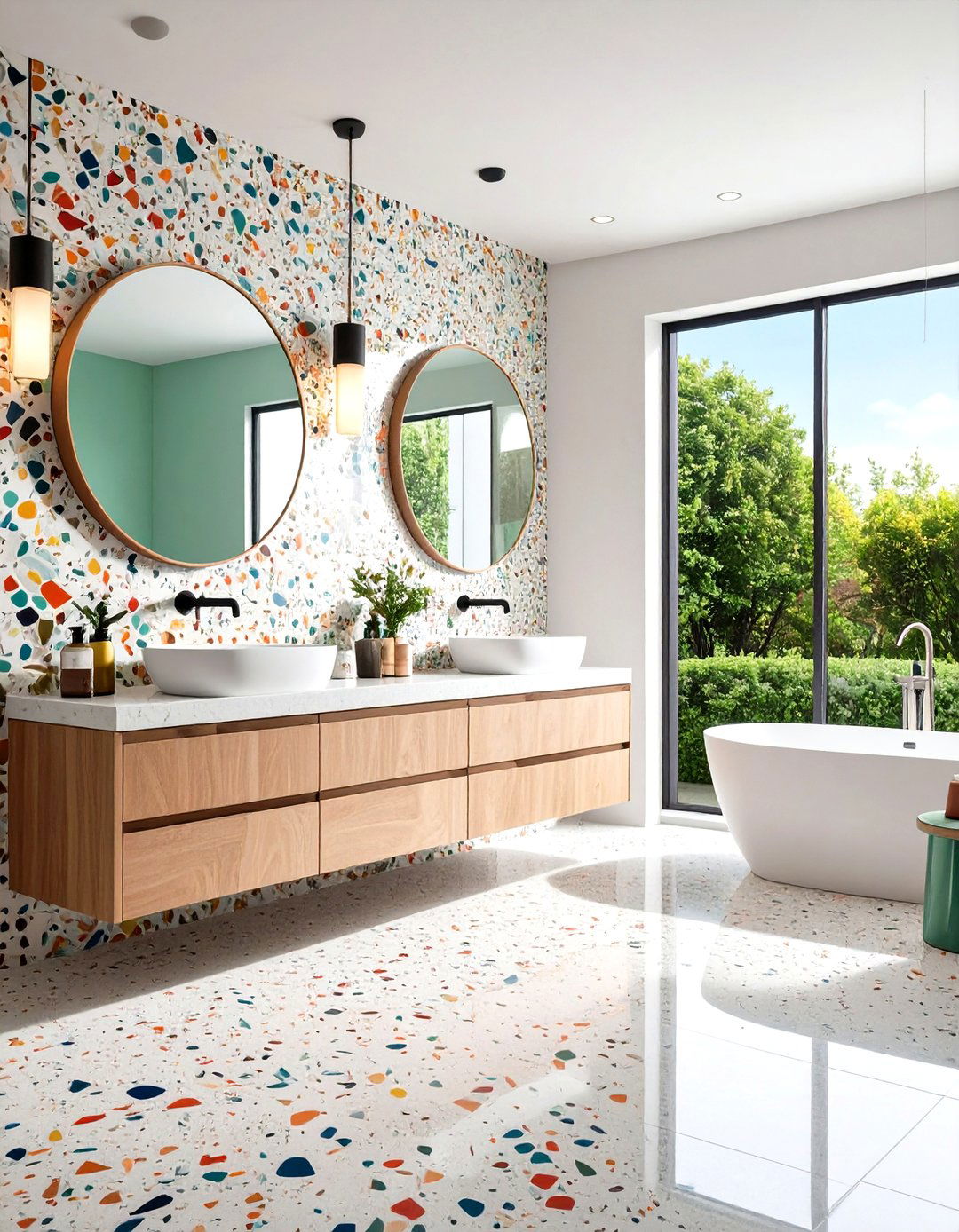 Terrazzo Tiled Bathroom Fun - 30 design a bathroom ideas