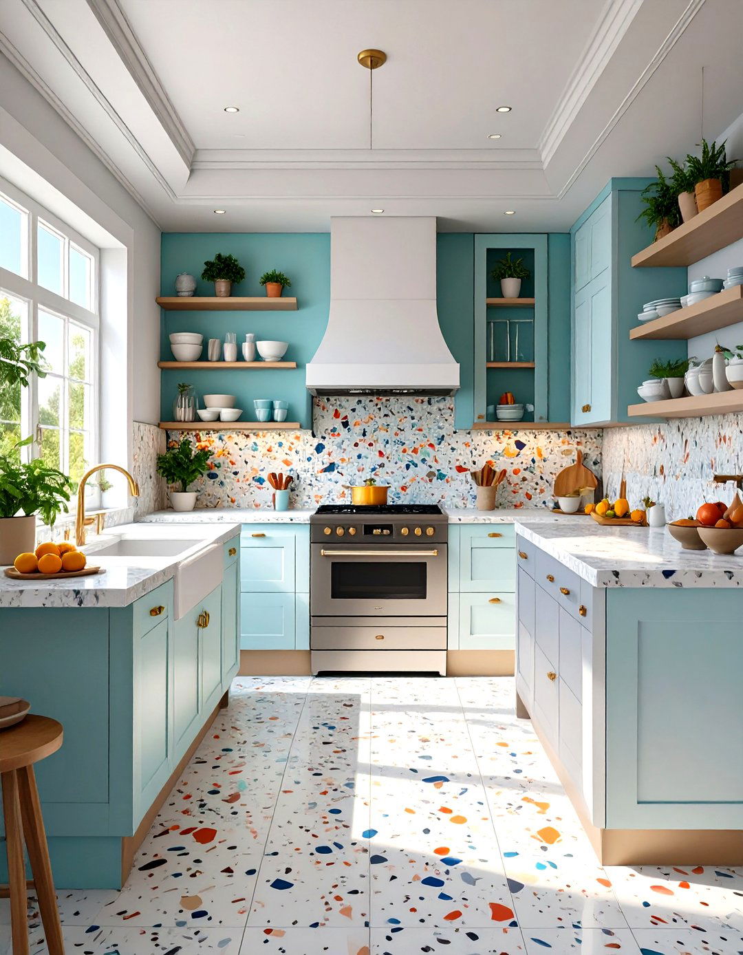 Terrazzo Trend Kitchen - 30 luxury modern kitchen designs