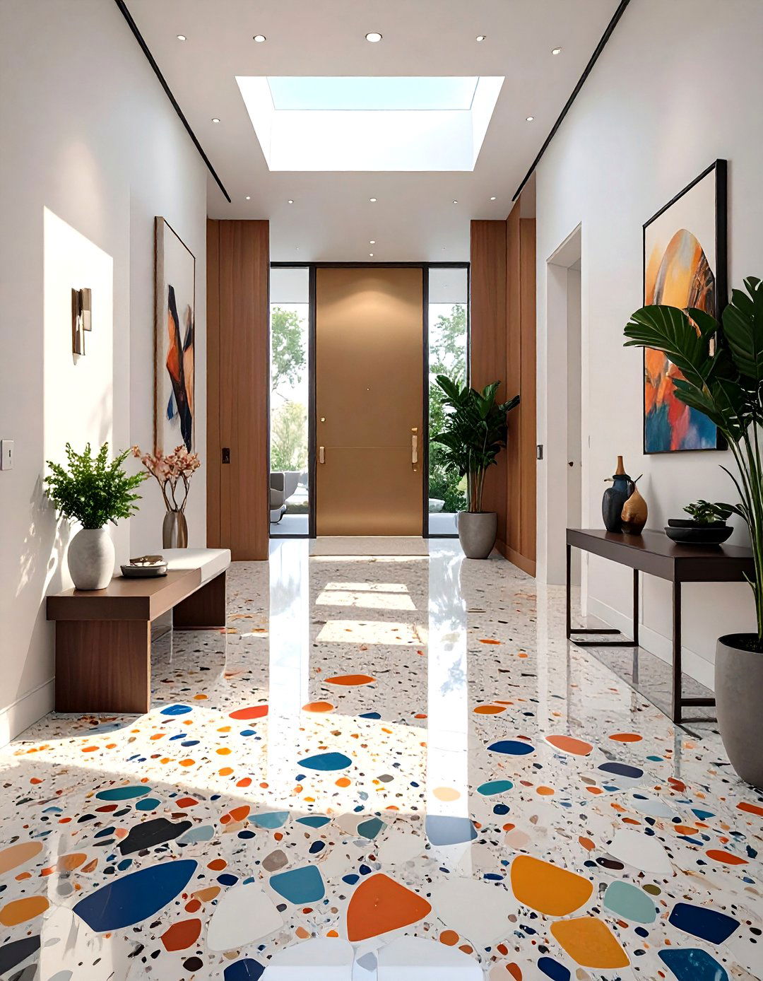 Terrazzo with Oversized Aggregate - 30 modern entryway tile ideas