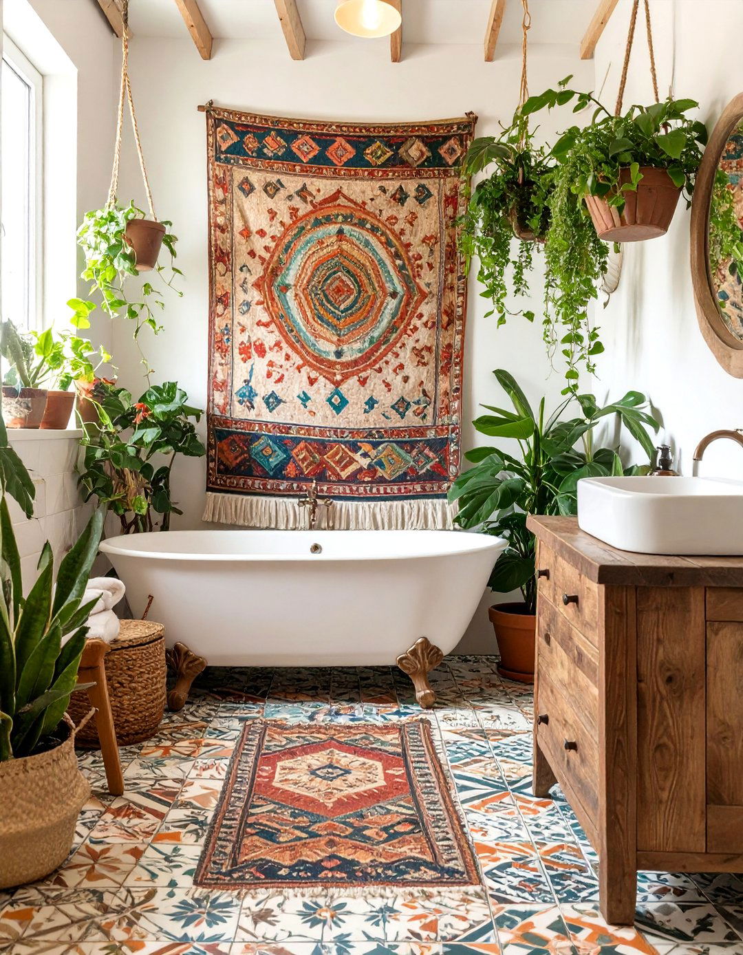 Textile Art and Woven Tapestries - 30 bathroom wall art ideas