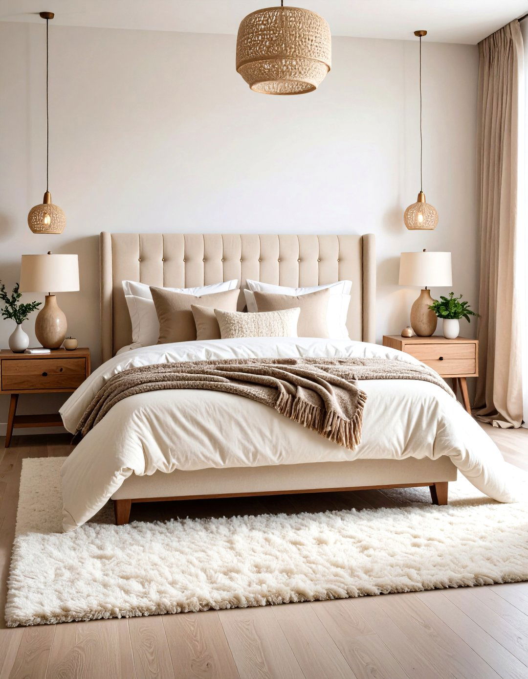 Textural Neutral Haven Bedroom - 30 elegant modern luxury bedroom design ideas