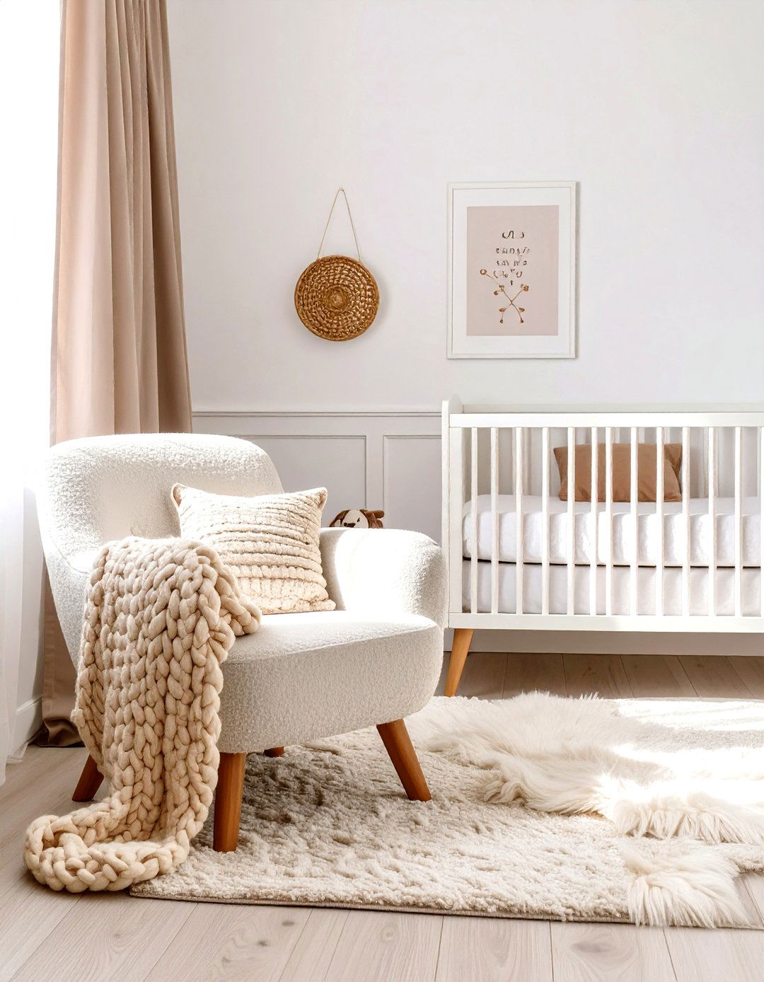 Textural Neutral Nursery Room - 30 modern baby boy room ideas