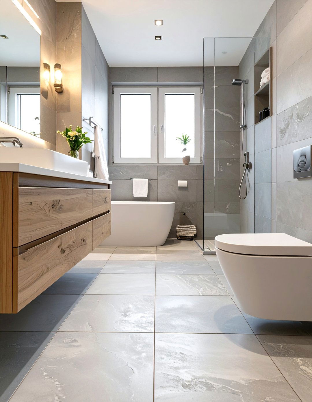 Textured Anti Slip Bathroom Floor Tiles - 30 bathroom floor tiles ideas