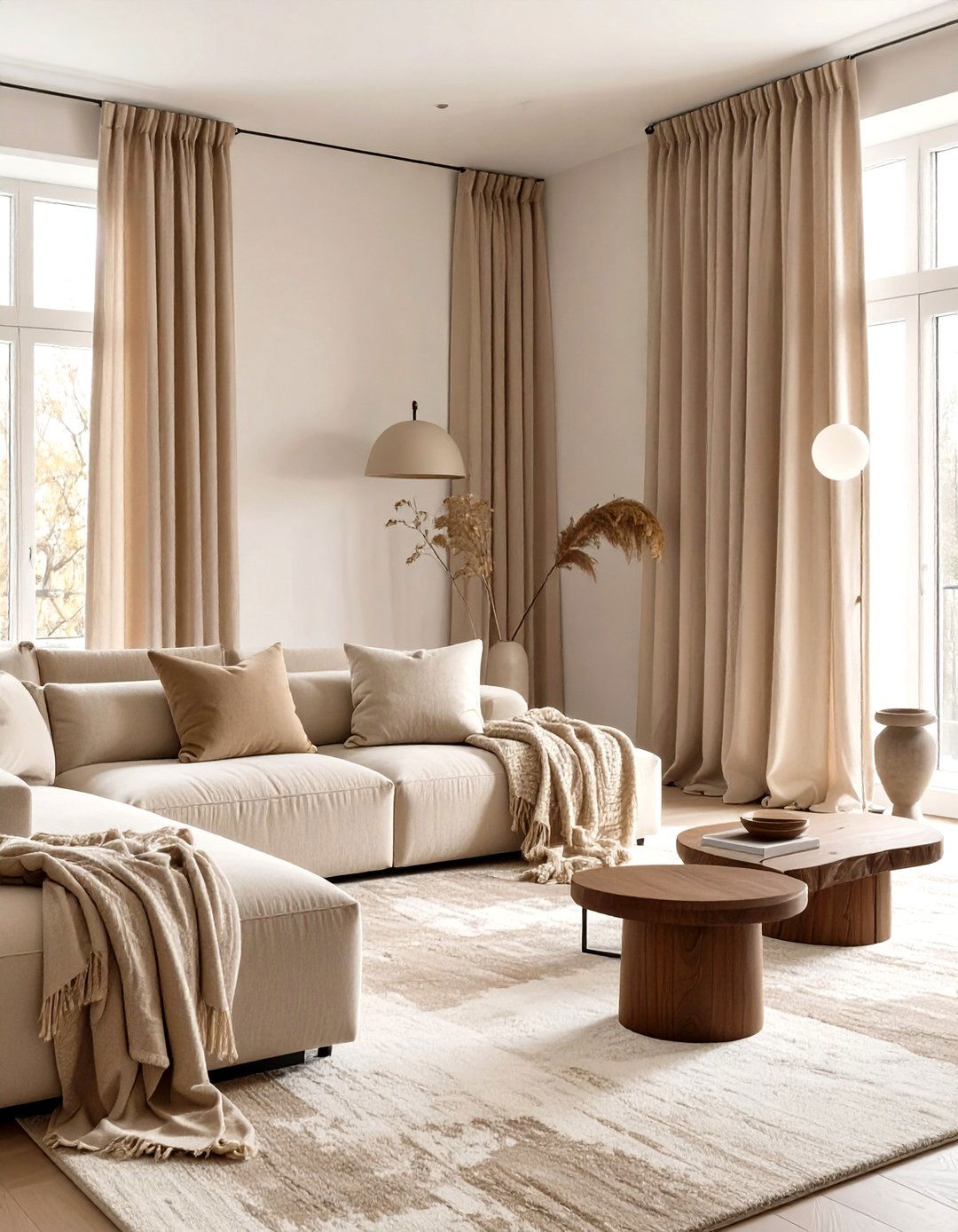Textured Curtains for Added Depth - 30 curtains for living room ideas