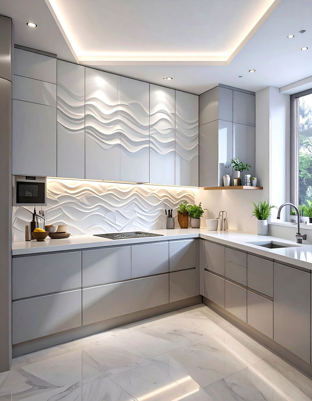 Textured D Wall Tiles - 30 backsplash tile ideas