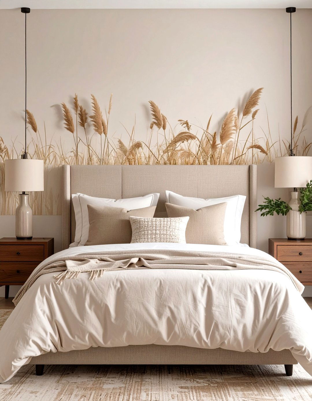 Textured Grasscloth Wallpaper - 30 wallpaper ideas for bedroom