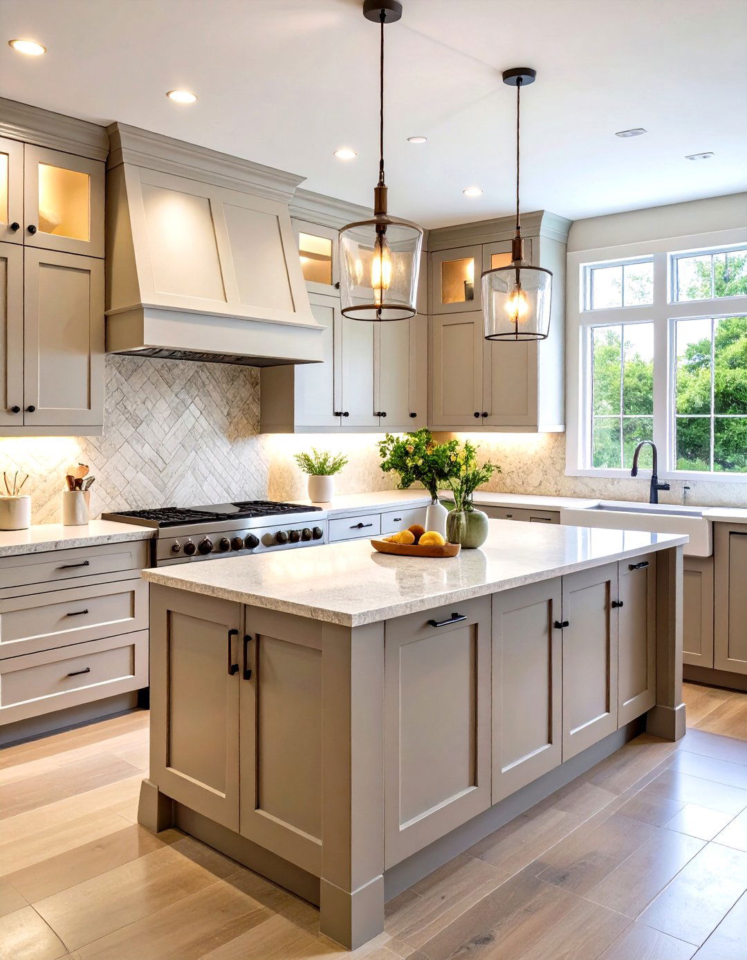 Textured Neutral Galley Kitchen - 30 galley kitchen designs