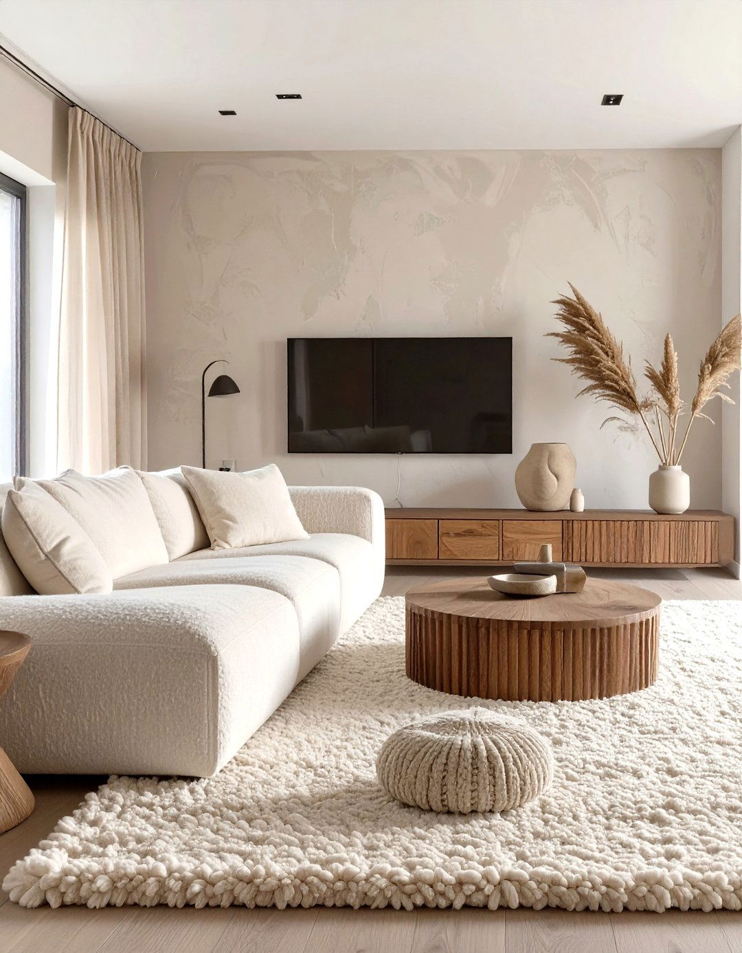 Textured Neutrals Living Room - 30 contemporary living room ideas