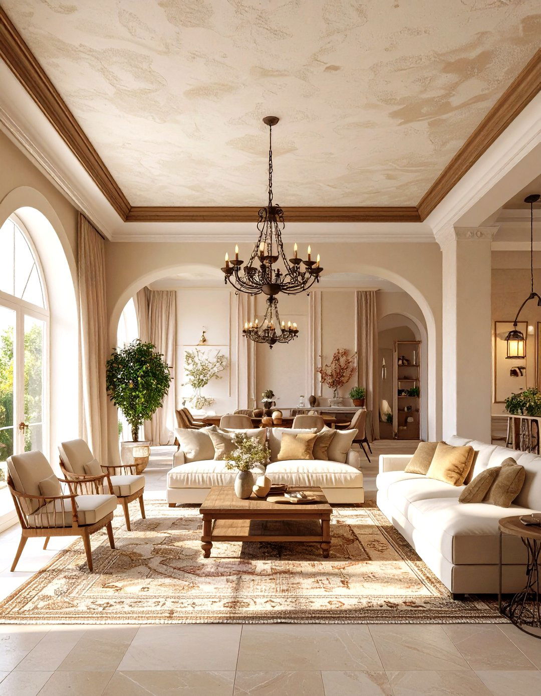 Textured Plaster Ceiling Finish - 30 living room ceiling ideas
