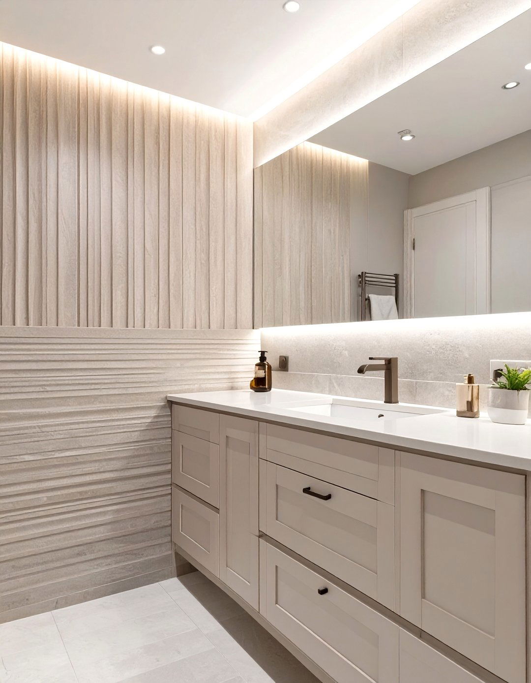 Textured Wall Bathroom - 30 bathroom remodel ideas 2022