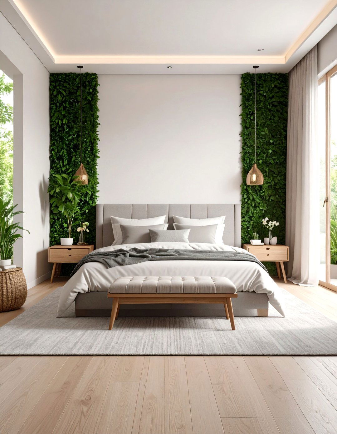 Textured Wallpaper for Added Depth - 30 romantic warm and cozy bedroom ideas