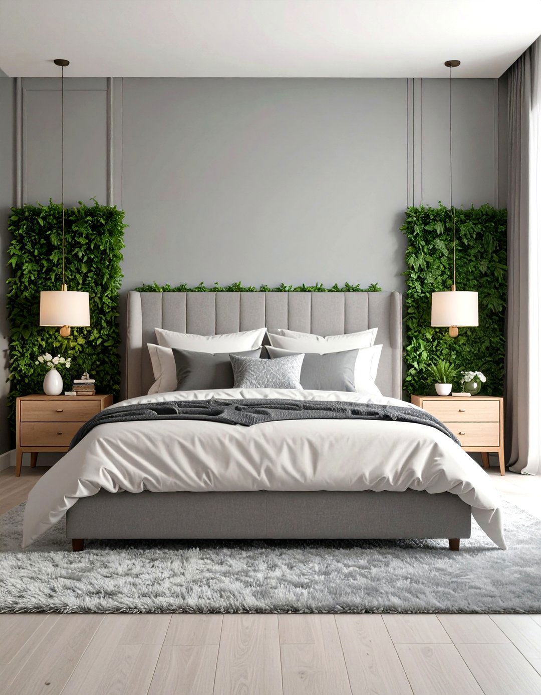 Textured Wallpaper on an Accent Wall - 30 romantic bedroom ideas