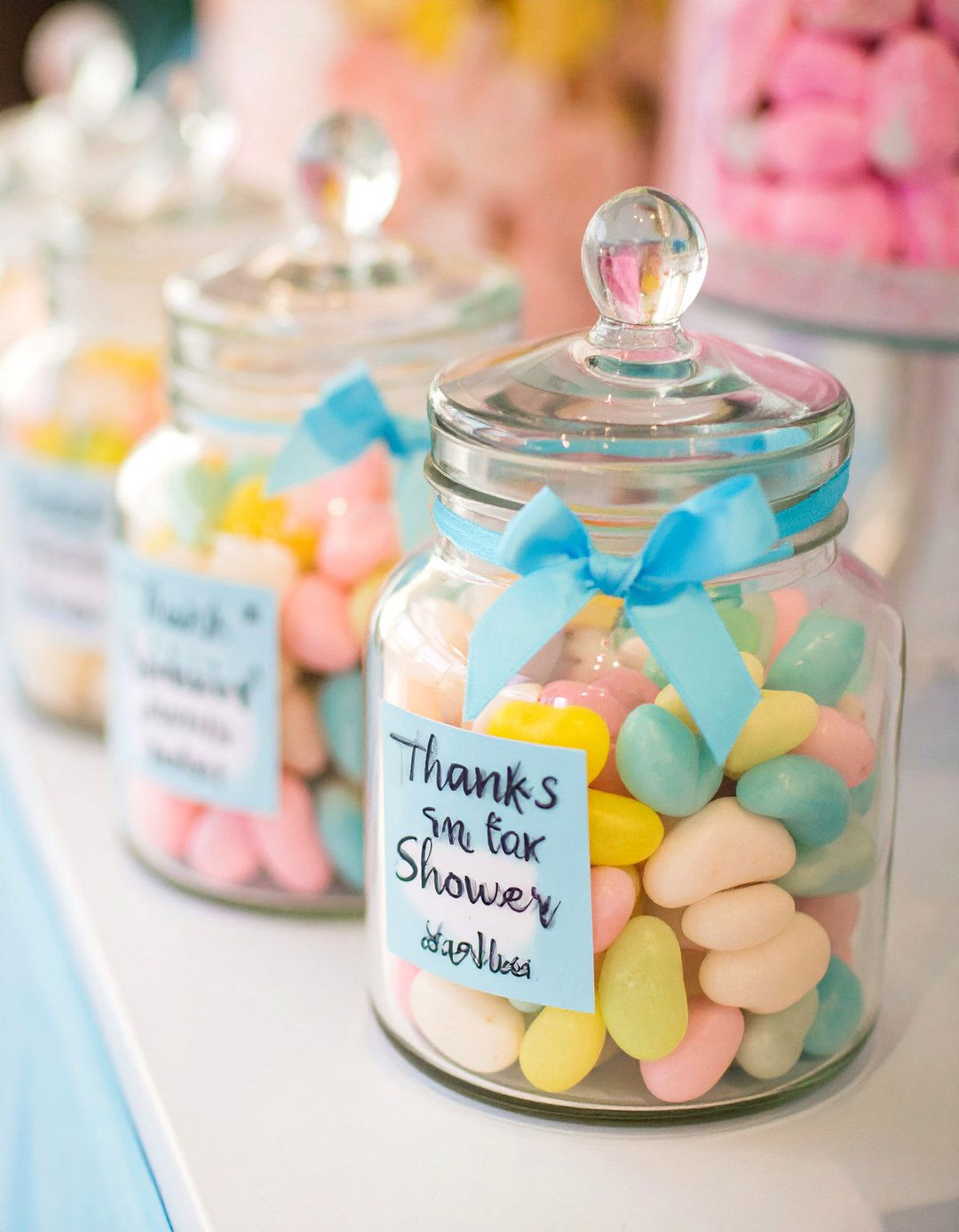 Thanks for Making My Shower Sweet Candy Jars - 30 baby shower gift ideas for guests