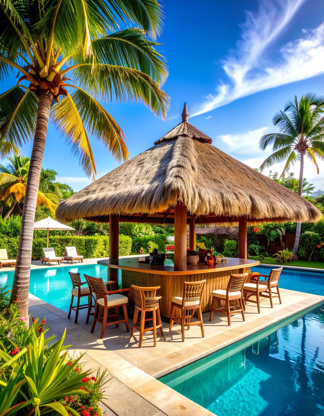Thatched Palm Leaf Patio Roof - 30 patio roof ideas