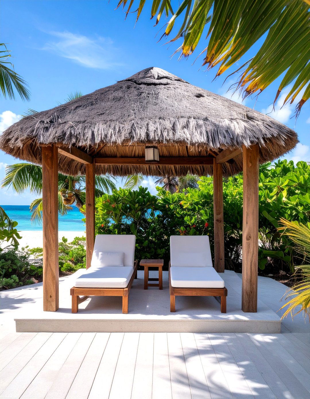 Thatched Roof Gazebo - 30 cheap patio cover ideas